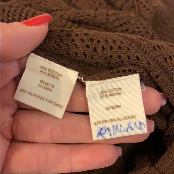 Free People-Knit Crop Top with Pearl Stone Buttons - Picture 4 of 6